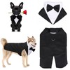Dog Tuxedo Shirt Formal Suit Bandana Set, Pet Bow Tie