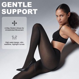 3 Pairs 40 Denier Black Tights for Women Soft Opaque Run Resistant Ladies Women's Tights Multipack (UK, Alpha, S, M, Regular, Regular, Black)