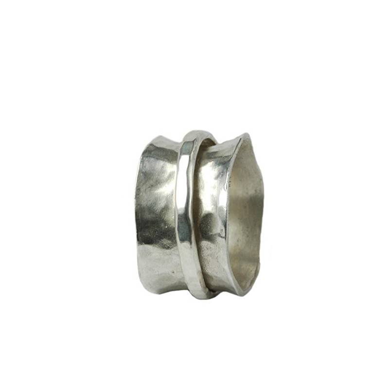 Tiljon Sterling Silver Wide Spinning Ring, Sterling Silver