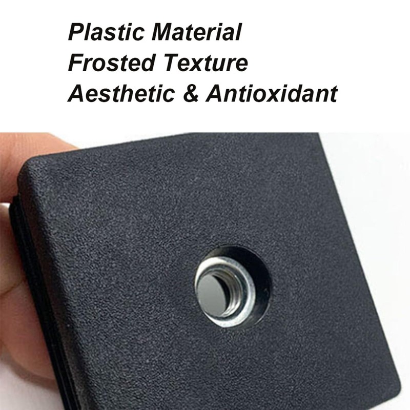 10 Pcs Square Tube Plastic Inserts M8 Thread Furniture Leg