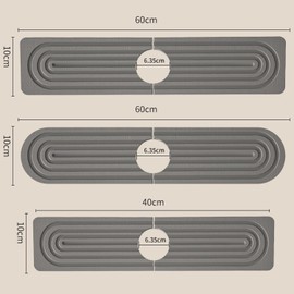 Tanbucht Faucet Mat for Kitchen Sink,Diatomite Quick Drying Tray,Long 23.6'' Kitchen Sink Splash Guard and Bathroom Stone Tray for Counter.Super Absorben (White-big)