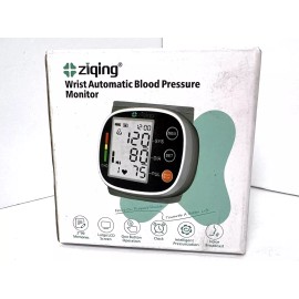ziqing LCD Digital Wrist Blood Pressure Monitor BP Measure Heart Beat Rate Pulse Device