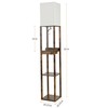 SUNMORY Floor Lamp with Shelves, Modern Dimmable Standing Lamp with