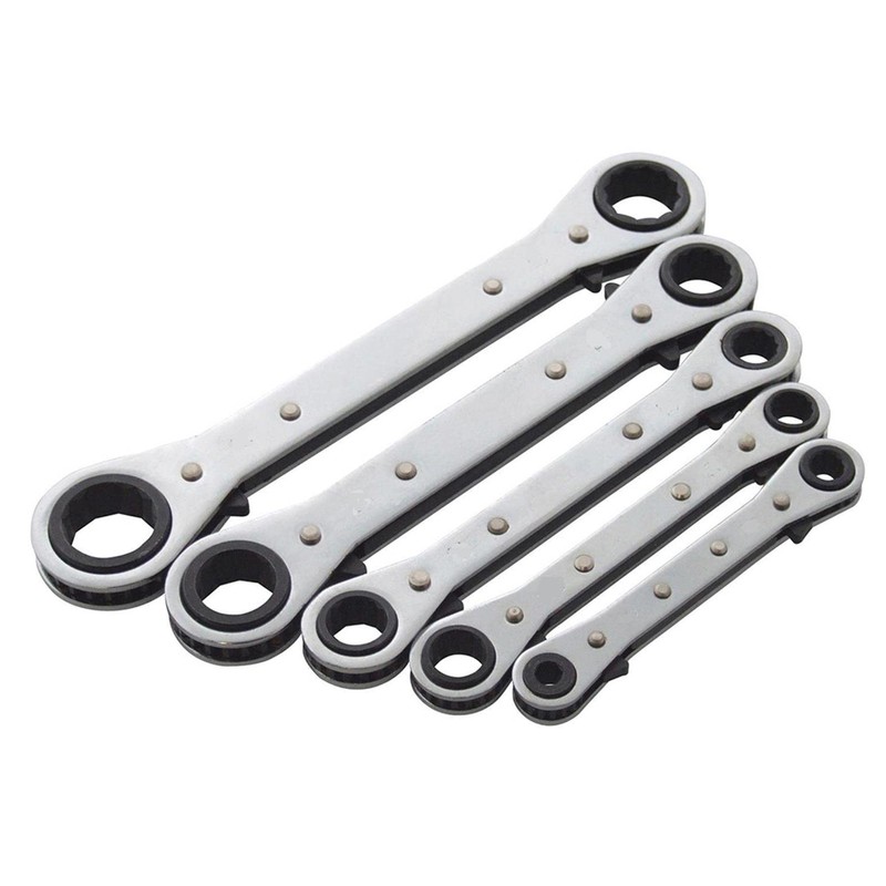 Dapetz ® Ring Spanner Wrench AF/Imperial/SAE Imperial Reversible Ratchet 5