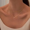Vceoa Diamond Necklace for Women Dainty Gold Necklace Layered Gold