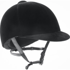 IRH Medalist Velveteen Riding Helmet, Black, Size 6.875