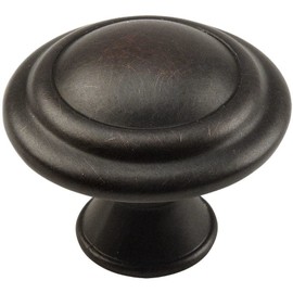 Cosmas 4949ORB Oil Rubbed Bronze Cabinet Hardware Round Knob - 1-1/8" Diameter