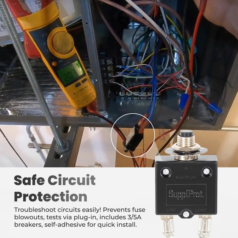 3 AMP 5 AMP Resettable Fuse HVAC Tools Circuit Tester