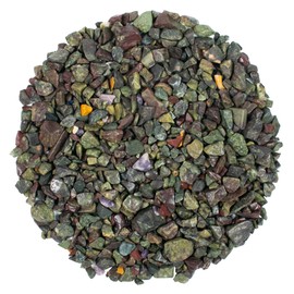 BEZAVO Dragon Bloodstone Polished Chips Natural Bulk Stone for Gemstone Tumbling Cabbing Polishing Gem Mining Chakra Balancing Reiki Healing Good Luck DIY Weight - 1Lb Approx
