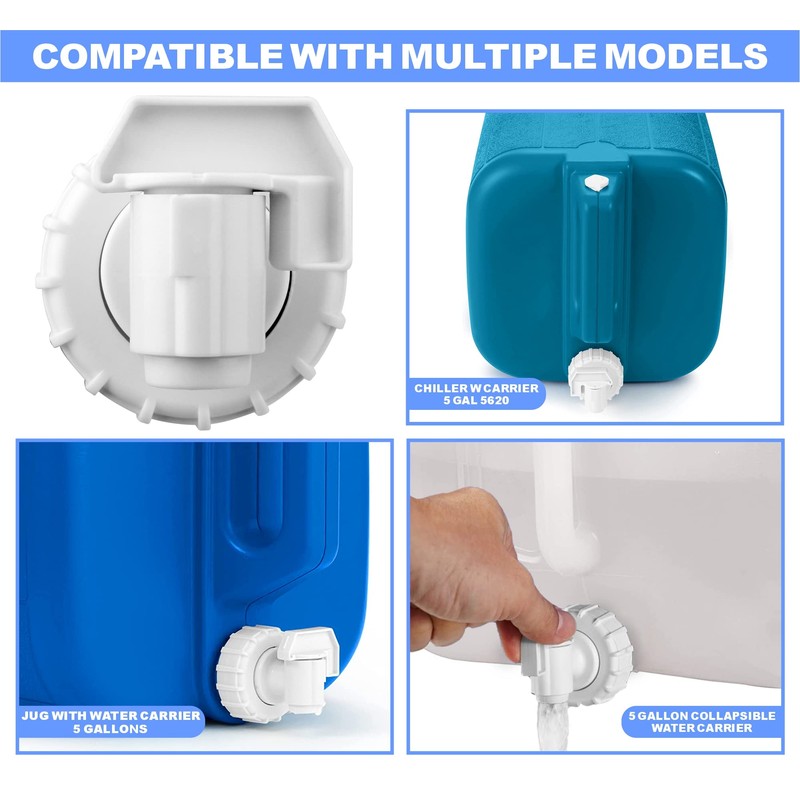 5-Gallon Water Jug Spigot, Water Carrier Jug Replacement Faucet Assy