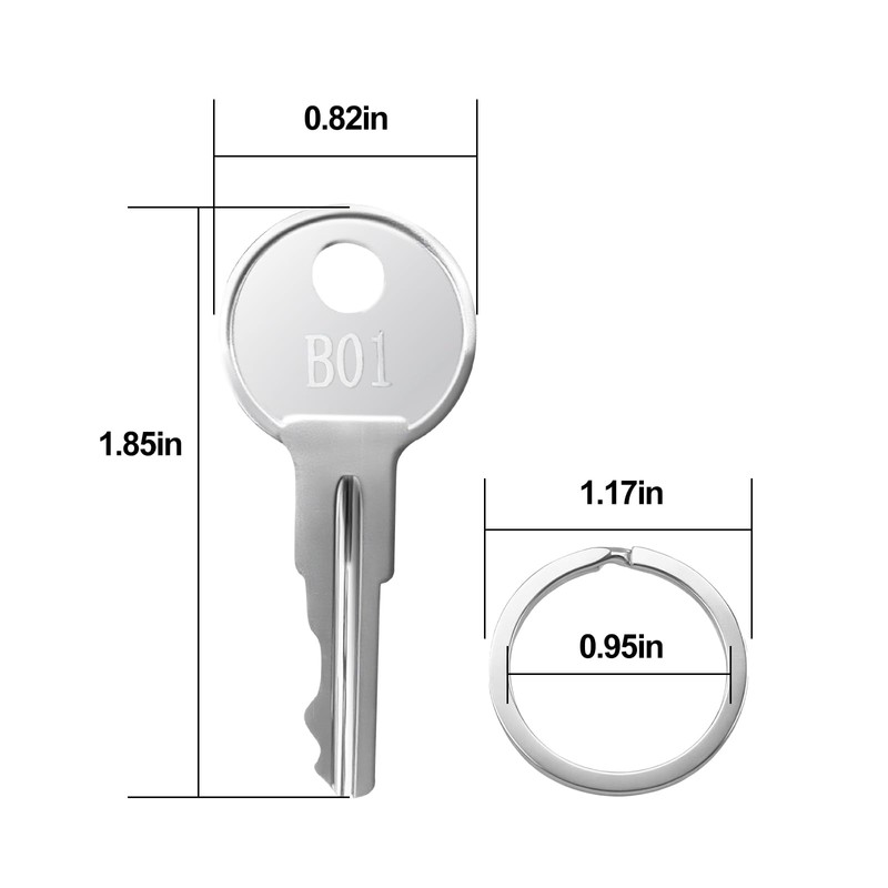 INTHVKIL B01 Keys(2 pcs) for Husky Tool Box & Hudson