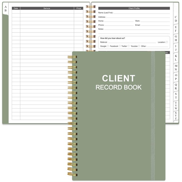Client Record Book - Hair Stylist Client Profile Book-Binder and