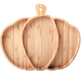 Vencer Pumpkin Bamboo Charcuterie Boards and Cheese Boards,Appetizers Board,Food Platter Picnic Utensils,Fruit Plates,VTO-023
