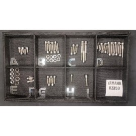 Stainless Cycle Yamaha Rz350 Polished Stainless Steel Engine Bolt Kit Set
