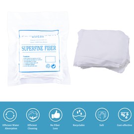 Pack of 200 Bags 6 Inch Microfiber Cleaning Cloth Lint Free Non Abrasive Ultra Soft for Phone Lenses, Glasses, Screens, Cameras, Glasses, Cell Phones, LCD TVs