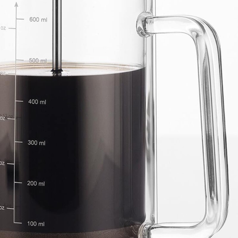 Double Walled French Coffee Maker Heat Resistant Borosilicate Glass Coffee