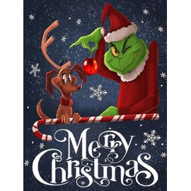 Christmas Diamond Painting Kits for Adults,Grinch Diamond Art for Adults Beginner,Diamond Dots Gem Art for Aesthetic Home Decor12x16Inch