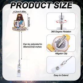 Who Needs Saving Jesus Badge Reel, Retractable Nurse Badge Holder Clip Funny Christian ID Name Badge Reel Gift for Doctor Hospital Office Medical Worker Nursing Student Teacher