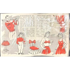 1950s Vintage June Cotton Thread. Original Display Card "Superb Graphics" - NOS