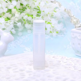LeTradeJP Lip Balm Tubes Set of 20 Lip Cream Tubes Lip Containers Rotatable Clear Cosmetic Containers Divided Refills Containers Handmade Lipstick DIY
