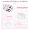 Caja organizadora de uñas transparente y 30 unidades de cinta