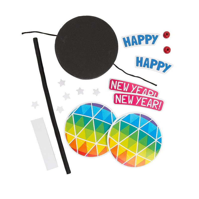 Happy New Year Drum Craft Kit, Makes 12
