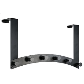LYNK Professional® Home™ Over Door Hooks Rack - 6 Hook Over Door Hanger - Over Door Towel Rack - Hanging Towels or Clothes - for Bathroom, Bedroom or Laundry Room – Lifetime Ltd. Warranty - Black