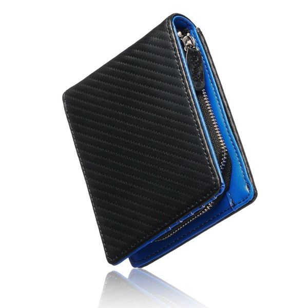 Voice Genuine Leather Men's Bi-fold Wallet, Easy to Use, Zipper,