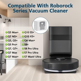 16 Packs Q10 Q7 Q5 Bag Replacement for Roborock Q10 S5+, Q7 M5+, Q5 Max+, 3.6L Vaccum Bag for Q10 X5+, Q5+, Q5 Pro+, Q8 Max+, Q7+, Q7 Max+, S8+, S8 Pro Ultra, S7 Pro Ultra, S7 MaxV Ultra