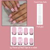 24Pcs French Tip False Nails Short - Press on Nails