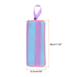 HARFINGTON Umbrellas Bags for Wet Travel Umbrellas 4.9"x14.2" Portable Cover Carry Storage Sleeve for Compact Folding Umbrellas Travel Home Outdoor, Pink Stripe