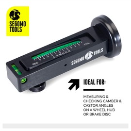 Segomo Tools Adjustable Universal Magnetic Camber Gauge | Magnetic Camber Alignment Gauge | Alignment Car Tool | Camber Gauge Magnetic | Castor Wheel Gauge | Camber Tool | Caster Alignment - WCC01