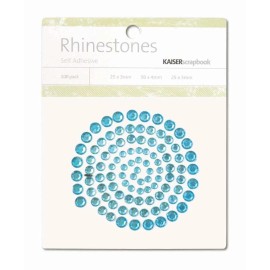 Kaisercraft - Self Adhesive Rhinestones -Pick Color, 100 count - Aqua blue