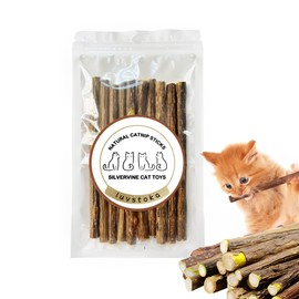Luystoka Silvervine Sticks for Cats 10PCS, Silvervine & Matatabi Catnip Toys, Indoor Kitty Chew Sticks & Wand Toys for Bored Cats