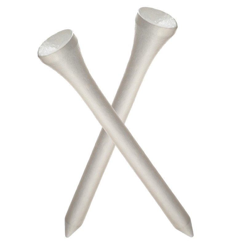 TH Golf 70mm 2 3/4" Premium White Bamboo Golf Tees