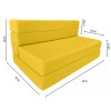 Danfuton Twin Lounger Folding Foam Mattress, Portable Sofa Bed Sit