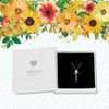 PRAYMOS Faith Sunflower Cross Necklace for Women 925 Sterling Silver