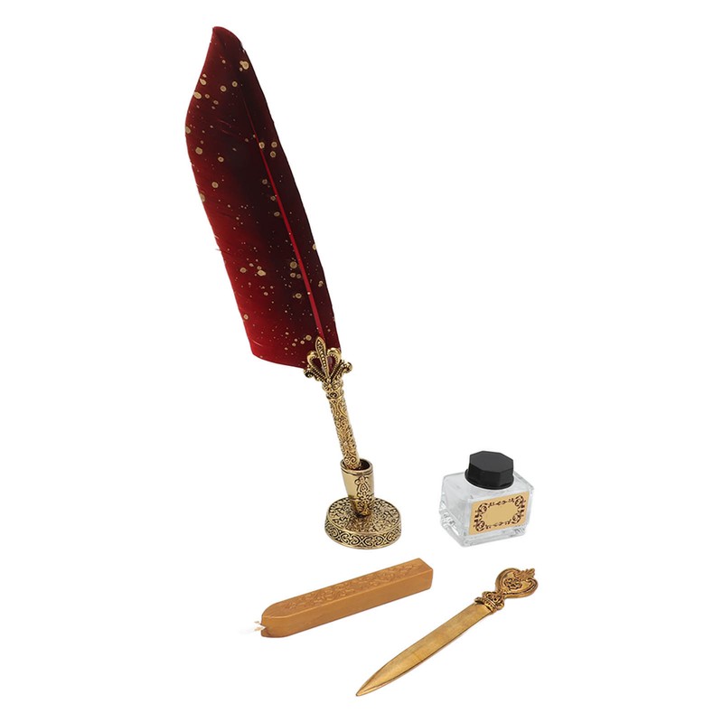 Quill Pen Set Exquisite Retro Smoothing Writing Feather Pen Caligraphy
