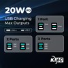 KMC 6-Outlet Extender USB-C PD Surge Protector Wall Tap, Multi-Plug