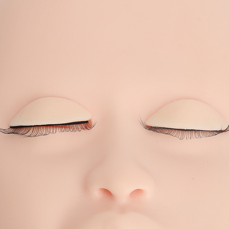 Lash Mannequin Face 3 Pairs Removable Eyelids Eyelash Extension Practice