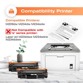colorfly (with Chip) 134A Toner Cartridges Replacement for H P 134A Black Cartridge W1340A Toner Black Cartridges 134X Toner Work with Laserjet 209dw MFP M234dw M234sdw Printer