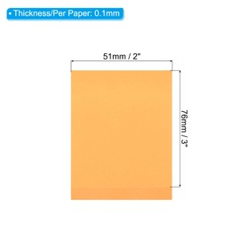 PATIKIL 3 x 2 Inch Fluorescent Sticky Notes, 6 Pack Colorful Self-Stick Note Pads 100 Sheets/Pad Memo Post for Home Office Business, Orange