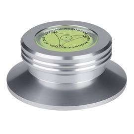 Garsent LP Turntables Disc Stabilizer, Aluminium 120 g Record Weight Plate Clamp Turntable Record Weight for Turntables, Black