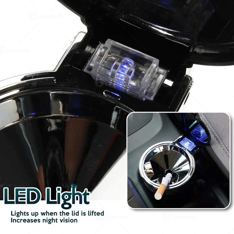 Car Smokeless Ash Tray Portable Fashionable Fire Prevention Auto Ashtray