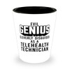 ODTGifts Funny Telehealth Technician Shot Glass Evil Genius Cleverly Disguised