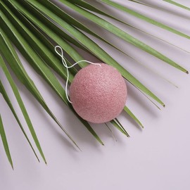 Alma Secret Pink Konjac Cleansing Sponge. Facial and body cleansing. 100% natural with Konjac root fiber. All skin types. Biodegradable natural cosmetics. Cruelty Free
