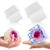 Voaesdk 2Pcs Large Bevel Cube Resin Molds,4.09'' & 3.35'' Square