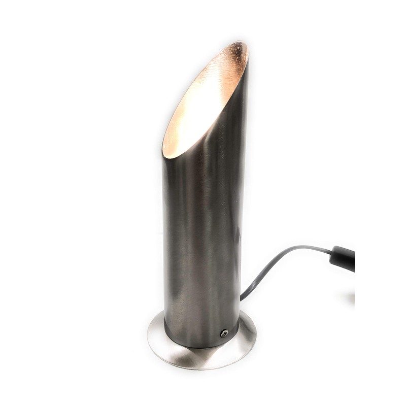 illucio Decorative Indoor Ambient Table/Floor GU10 Uplighter Lamp (Brushed Steel,