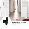 ORFOFE Barn Door Hangers Rollers Sliding Door Stopper Black Door