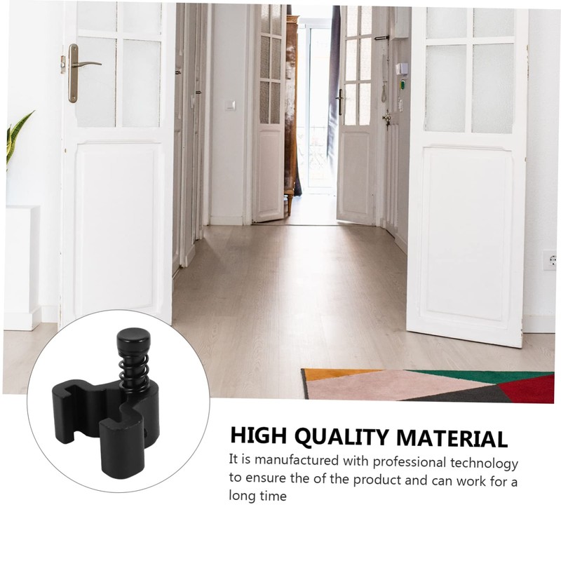 ORFOFE Barn Door Hangers Rollers Sliding Door Stopper Black Door